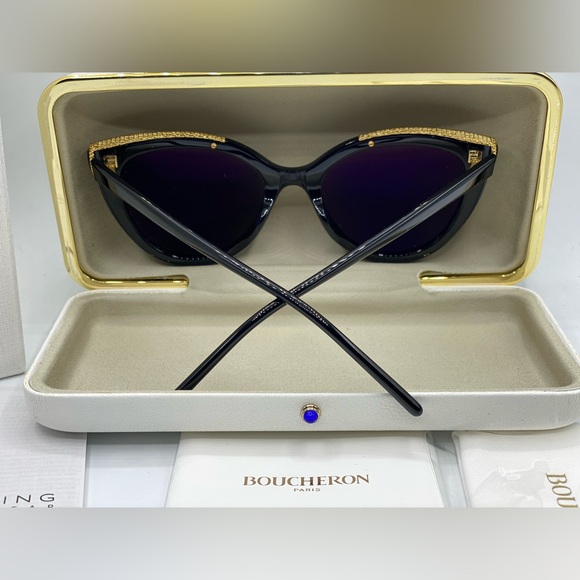 🏆Boucheron 18K GP BC0016S 001.‼️Size 53–19-140‼️Cat Eye made in Italy 🇮🇹🏆 - Picture 6 of 16